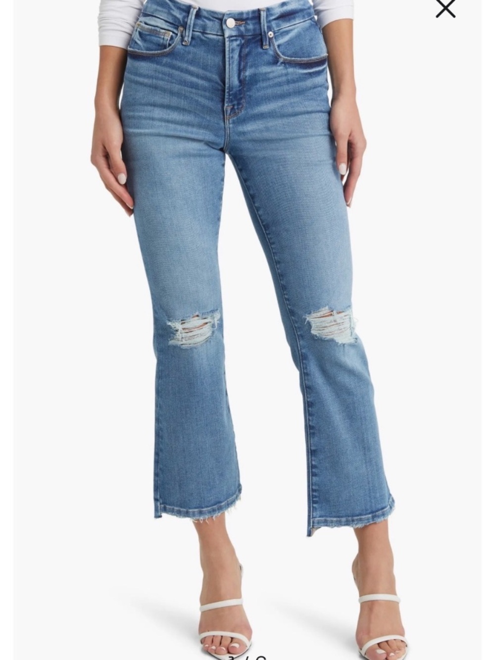 Good American Crop mini boot jeans